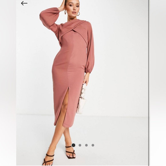 ASOS Dresses & Skirts - ASOS Long Sleeve Pink Dress Size 6